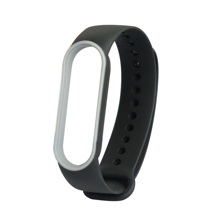 For Xiaomi Mi Band 5 Two-color TPE Replacement Strap Watchband